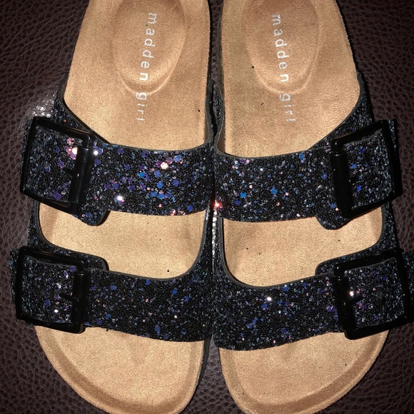 madden girl sparkly birkenstocks